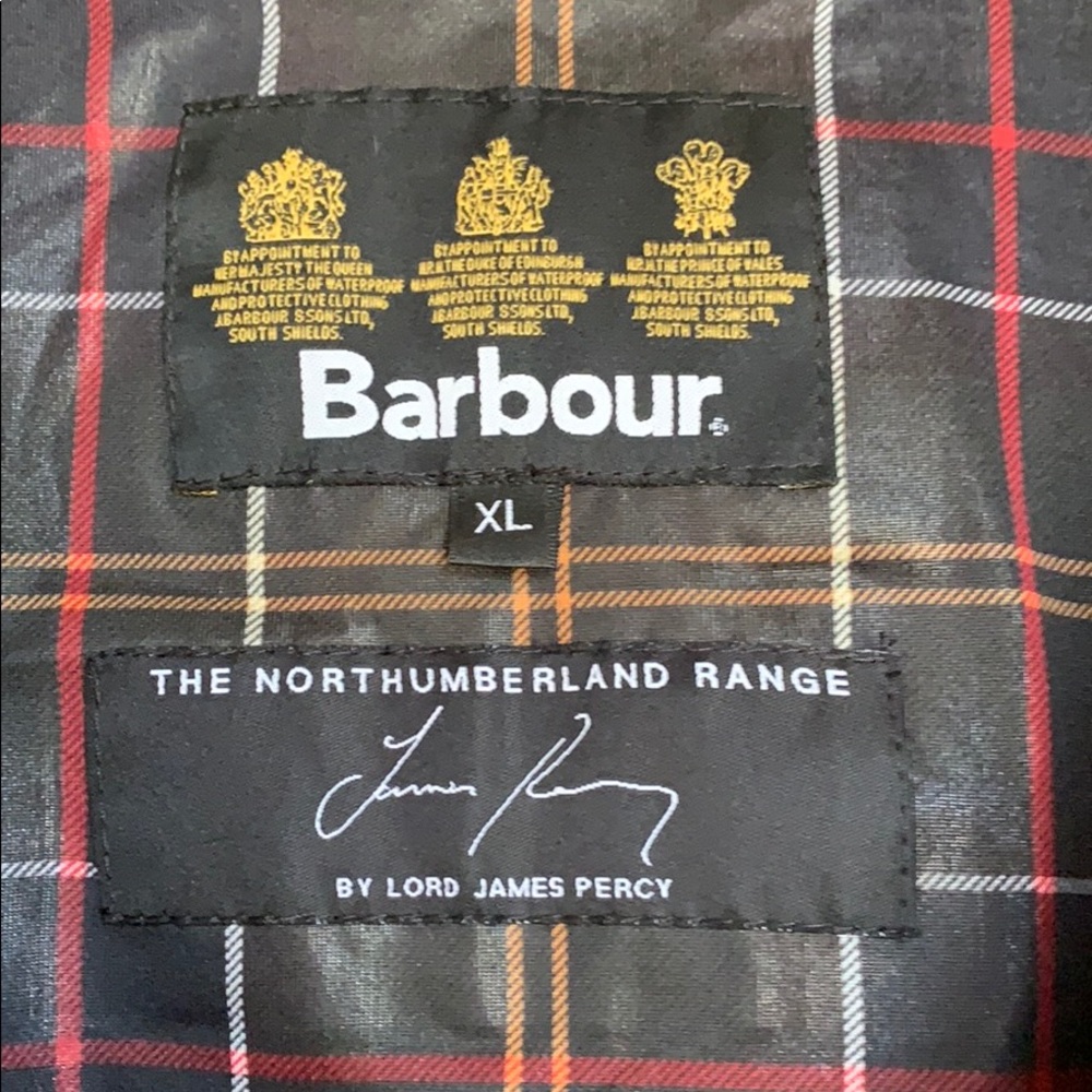 Men’s full zippered Barbour jacket